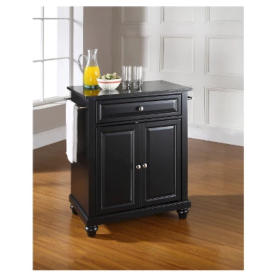 Cambridge Solid Black Granite Top Portable Kitchen Island - Crosley 2 Cambridge Solid Black Granite Top Portable Kitchen Island - Crosley - Image 2
