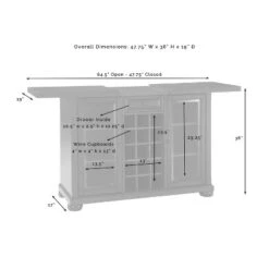 Alexandria Sliding Top Bar Cabinet Black - Crosley -Crosley GUEST 7e791e7e 9751 420c 8207 234d01c8a929