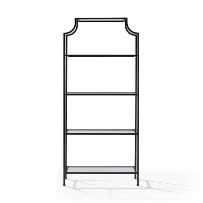80" Aimee Glass Etagere Oil Rubbed Bronze - Crosley 1 80" Aimee Glass Etagere Oil Rubbed Bronze - Crosley