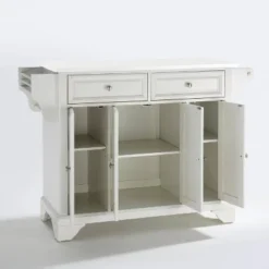 Lafayette Granite White Top Full Size Kitchen Island/Cart White - Crosley -Crosley GUEST 832f8f7d 0414 4401 a690 725d24154cc5