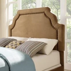 King/California King Loren Keystone Upholstered Headboard - Crosley