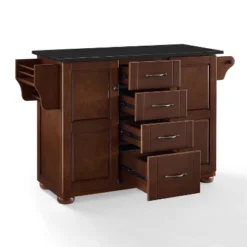 Eleanor Granite Top Kitchen Island Mahogany/Black - Crosley -Crosley GUEST 8686bed5 b2e5 4138 9822 2eb99042ec11
