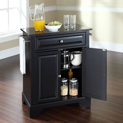 Lafayette Black Granite Top Portable Kitchen Island/Cart - Crosley 2 Lafayette Black Granite Top Portable Kitchen Island/Cart - Crosley - Image 2