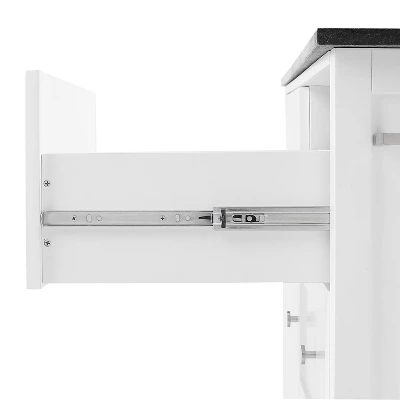 Soren Granite Top Kitchen Island/Cart Black/White - Crosley 13 Soren Granite Top Kitchen Island/Cart Black/White - Crosley - Image 13