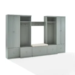 6pc Harper Entryway Set With Bench, Shelf, 2 Pantry Closets And 2 Hall Trees - Crosley -Crosley GUEST 88d34e99 e3e2 4501 a6b1 f59e5b054ffa