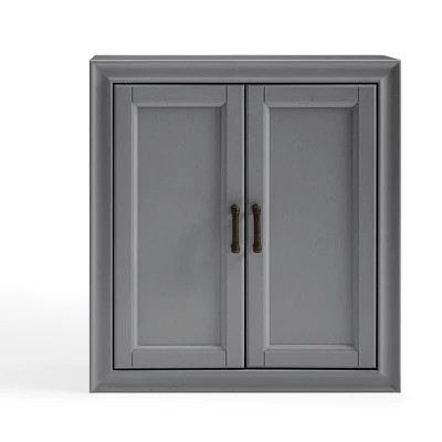 Tara Wall Decorative Wall Cabinet Gray - Crosley 2 Tara Wall Decorative Wall Cabinet Gray - Crosley - Image 2