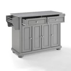 Alexandria Stainless Steel Top Kitchen Island/Cart Gray/Stainless Steel - Crosley 26 Alexandria Stainless Steel Top Kitchen Island/Cart Gray/Stainless Steel - Crosley -Crosley GUEST 8c367fec 4c98 40a3 b305 a5518590cefc
