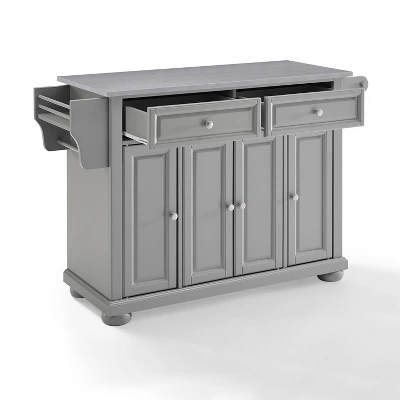 Alexandria Stainless Steel Top Kitchen Island/Cart Gray/Stainless Steel - Crosley 12 Alexandria Stainless Steel Top Kitchen Island/Cart Gray/Stainless Steel - Crosley - Image 12