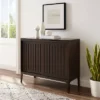 Asher Record Storage Media Console Dark Brown - Crosley