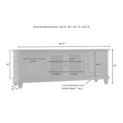 60" Cambridge Low Profile TV Stand For TVs Up To 65" Black - Crosley -Crosley GUEST 92b9778c 15b0 46c3 b2c1 e6fa51690d2a