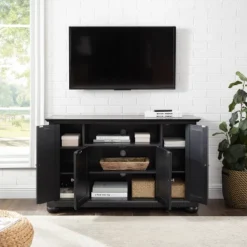 Alexandria TV Stand For TVs Up To 48" Black - Crosley -Crosley GUEST 9595b93a 2bb8 42d9 af2a 3be63752b1b0
