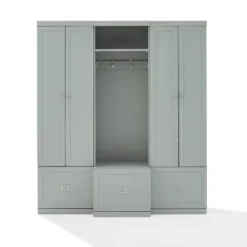 3pc Harper Entryway Set With Hall Tree And 2 Pantry Closets Gray - Crosley -Crosley GUEST 95b04858 246a 476a 923a d086ba0338ec