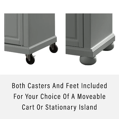 Alexandria Stainless Steel Top Kitchen Island/Cart Gray/Stainless Steel - Crosley 5 Alexandria Stainless Steel Top Kitchen Island/Cart Gray/Stainless Steel - Crosley - Image 5