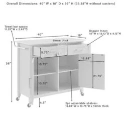 Tristan Kitchen Island Cart - Crosley -Crosley GUEST 9bceda9b 1878 44a5 8e20 57731e3f58db