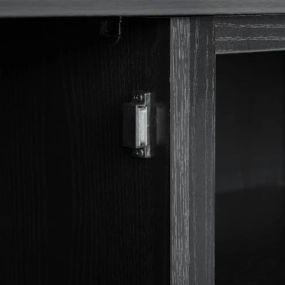 Camden Low Profile Fireplace With TV Stand For TVs Up To 60" Black - Crosley 12 Camden Low Profile Fireplace With TV Stand For TVs Up To 60" Black - Crosley - Image 12