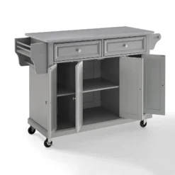 Stainless Steel Top Kitchen Cart/Island Vintage Gray - Crosley -Crosley GUEST 9d029ccb 716e 4ad6 81ba 191756ea7678