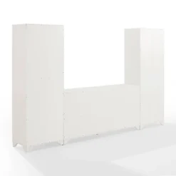 3pc Tara Entertainment Set With Closed Storage Distressed White - Crosley -Crosley GUEST 9d814c02 37db 42f0 b733 51f9dfe73eca