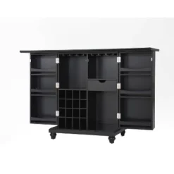 Cambridge Expandable Bar Cabinet Black - Crosley -Crosley GUEST a0e23556 ac44 4e4d b3b7 a70165e3a50e