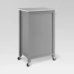 Savannah Stainless Steel Top Compact Kitchen Island Cart Gray - Crosley -Crosley GUEST a11eec9c 2e6d 4553 a73b c9eecba0a2c7
