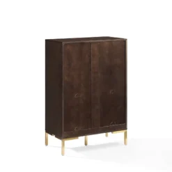 42.25" Juno Record Storage Cube Bookcase Dark Brown - Crosley -Crosley GUEST a196568c 6e21 47c9 a5a1 f511b28e28fc