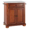 Alexandria Stainless Steel Top Portable Kitchen Island - Classic Cherry - Crosley