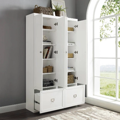 2pc Harper Entryway Pantry Closets White - Crosley 2 2pc Harper Entryway Pantry Closets White - Crosley - Image 2