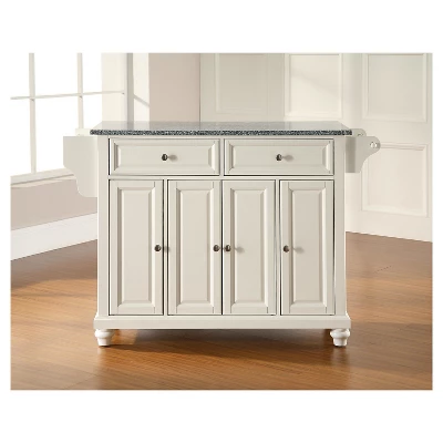 Cambridge Solid Granite Top Kitchen Island - White - Crosley 3 Cambridge Solid Granite Top Kitchen Island - White - Crosley - Image 3