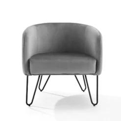 Parkway Velvet Accent Chair - Crosley -Crosley GUEST a6507f81 3dc3 414b 9e88 079d80f6f36c