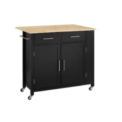 Savannah Wood Top Drop Leaf Kitchen Island/Cart - Crosley -Crosley GUEST a8425fcc fa6f 4ea4 b4a8 ee8eb193dad1