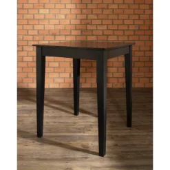 Tapered Leg Pub Bar Height Table Wood/Black - Crosley -Crosley GUEST ab715a3c 0b6e 40f9 b2cb 34a3436e1e32