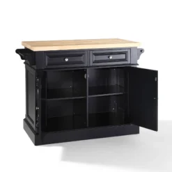 Oxford Butcher Block Kitchen Island Black - Crosley -Crosley GUEST ada596c8 eec9 421c 9654 85fbbf0ca341