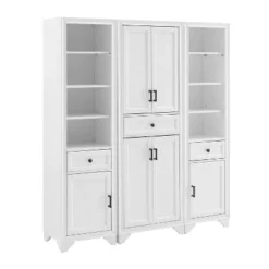 3pc Tara Pantry Set - Pantry And 2 Linen Cabinets - Crosley -Crosley GUEST ae44f24e 85f0 40f3 bb87 5c4f0d24bdee