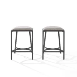 Set Of 2 Ellery Counter Height Barstools - Crosley -Crosley GUEST aec4bbf9 44d9 43e8 9e68 e23343cd8486
