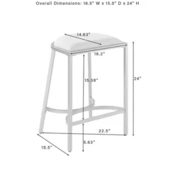 Set Of 2 Ellery Counter Height Barstools - Crosley -Crosley GUEST afb15ea8 e793 4214 b49c ea7b5a163f6d