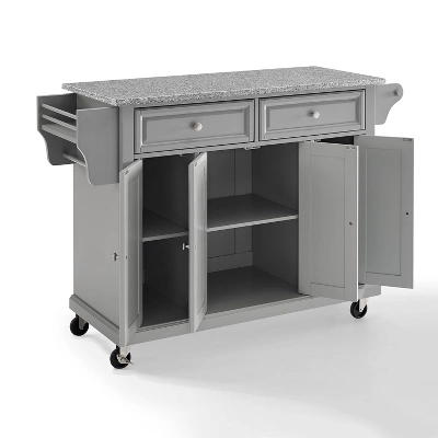 Solid Granite Top Kitchen Cart/Island Vintage Gray - Crosley 4 Solid Granite Top Kitchen Cart/Island Vintage Gray - Crosley - Image 4