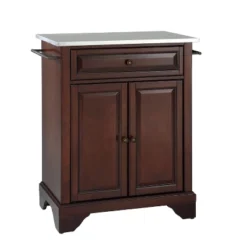 Lafayette Stainless Steel Top Portable Kitchen Island/Cart Mahogany - Crosley -Crosley GUEST b2eb18b1 fe62 4455 ae2d 06046fea6054