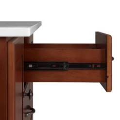 Eleanor Granite Top Kitchen Cart Mahogany - Crosley -Crosley GUEST b3d9d441 b5c4 41a8 b85e cc44723eecb3