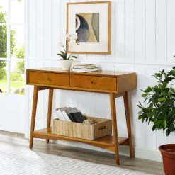 Landon Console Table Acorn - Crosley -Crosley GUEST b5e06db2 ac78 486a 9cfe 79768ead3ea7