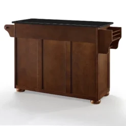 Eleanor Granite Top Kitchen Island Mahogany/Black - Crosley -Crosley GUEST b8f14f98 7832 4eca 828f 7dbcb5f043f6