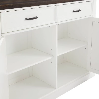 Clifton Kitchen Island Distressed White/Brown - Crosley 12 Clifton Kitchen Island Distressed White/Brown - Crosley - Image 12