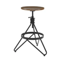 Kalen Adjustable Height Swivel Barstool Brown/Matte Black - Crosley 13 Kalen Adjustable Height Swivel Barstool Brown/Matte Black - Crosley -Crosley GUEST b9766d9c 8be0 47fc 8933 5c0f433b8360