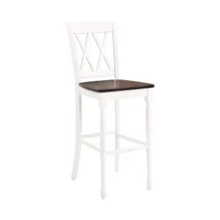 Set Of 2 Shelby Barstools Distressed White - Crosley -Crosley GUEST baff8eac fd9e 4ced 9005 104da13993ac