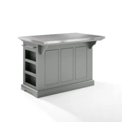 Julia Stainless Steel Top Kitchen Island - Crosley -Crosley GUEST bd49ee49 c3d4 4a94 9e7a 4bacf08899f9