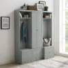 3pc Harper Entryway Set With Pantry Closet And 2 Hall Trees Gray - Crosley