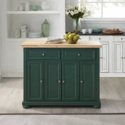 Madison Kitchen Island/Cart Emerald Green - Crosley