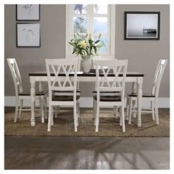Shelby 7pc Extendable Dining Set White - Crosley