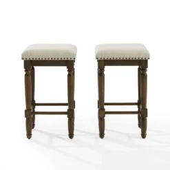 2pc Aldrich Counter Height Barstool Set Oatmeal - Crosley -Crosley GUEST c103a404 0b3b 4d1d 9166 ee2d1975b17d