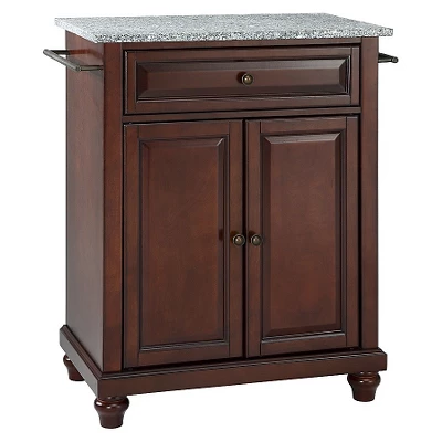 Cambridge Solid Granite Top Portable Kitchen Island - Vintage Mahogany - Crosley 1 Cambridge Solid Granite Top Portable Kitchen Island - Vintage Mahogany - Crosley