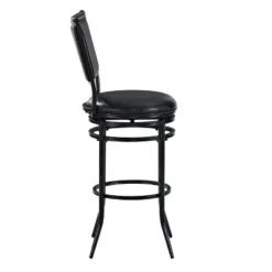 Rachel Swivel Barstool Black With Cushion - Crosley -Crosley GUEST c585c4e9 21b7 4ddd a530 c2b5ab68853a