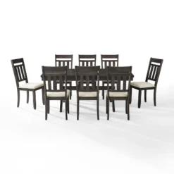 9pc Hayden Extendable Dining Set Gray - Crosley